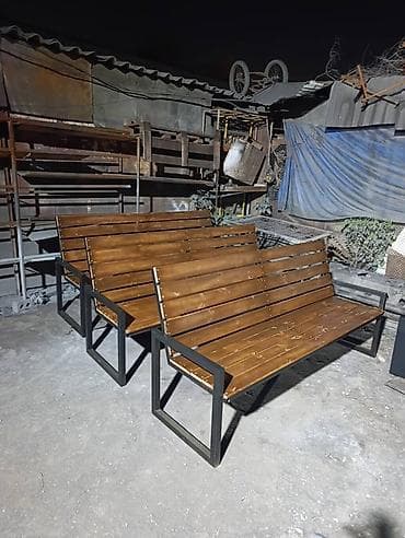 скамейка с козырьком: Скамейка Металл, Со спинкой, С крышей — 3