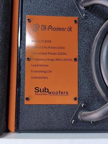 jaecoo j8: Сабвуфер DV-Pioneer.ok P-B108 в корпусе - Модель: P-B108 (серия Sub — 2