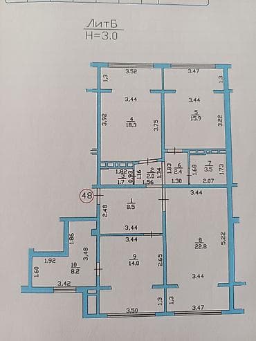 дом на обмен: 3 комнаты, 100 м², 108 серия, 7 этаж, Евроремонт — 4