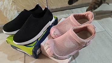 Летние дышащие слипоны (2 пары) - Черные слипоны: универсальная — 1