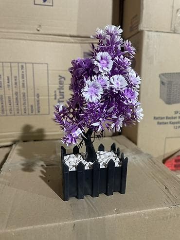 цветочный горошок: Искусственное декоративное дерево в кашпо - Композиция: мини-деревце — 2