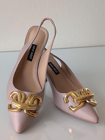 страховочный ремень: Туфли Nine West сделаны в Турции. - Модель: slingback с открытой — 1