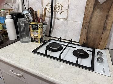 Газовая печь, Midea, Б/у, Встраиваемая, цвет - Белый, Полная оплата — 1