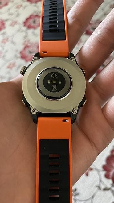 iphone s: Спортивные смарт‑часы с круглым корпусом и оранжевым силиконовым — 3