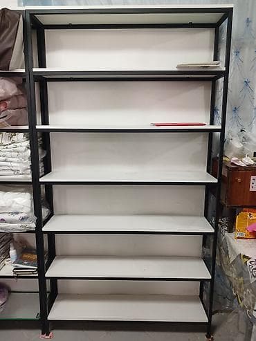 Контейнеры: Металлический стеллаж с 6 полками размер ?200 - Каркас: прочный — 1
