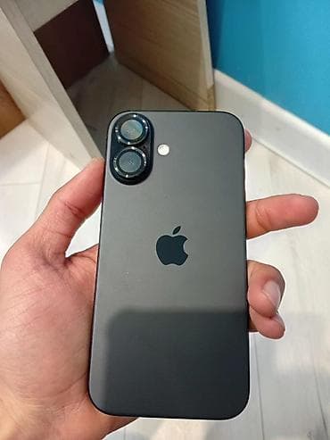 IPhone 16, 128 ГБ, Черный, Зарядное устройство, Защитное стекло, Чехол, 94 %