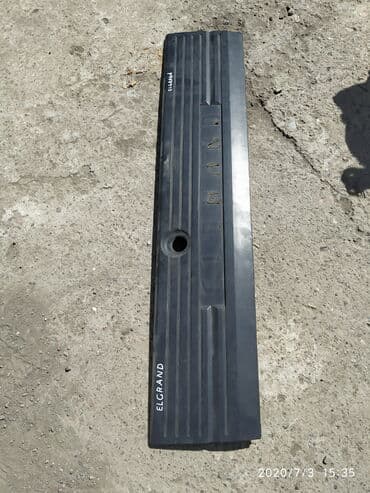 авто богажник: Nissan Elgrand панорама на дверь багажника, Ниссан Эльгранд накладка — 1