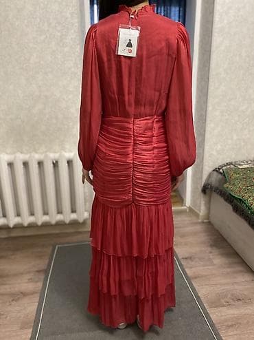 Платье макси из органзы. - Длина: в пол - Верх: шелковистая ткань с — 3