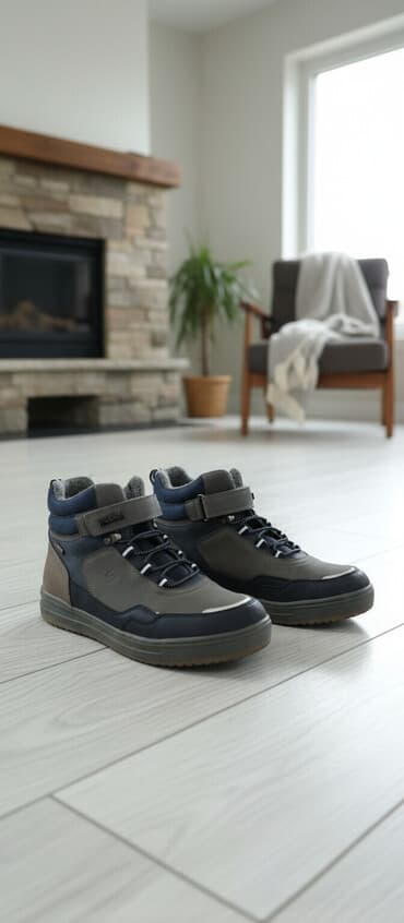 продаю связи с переездом: Детские зимние ботинки - Цвет: серо-синий с темно-синими и — 1