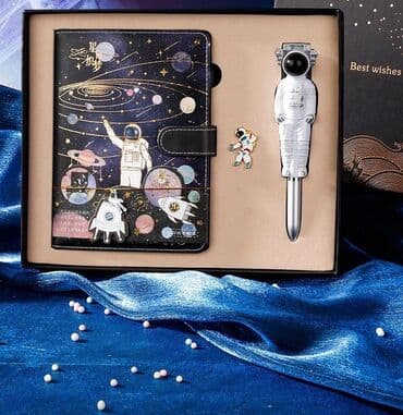 зd ручка: Набор Космонавт • Блокнот (стилистически выполнены страницы) • Ручка- — 2