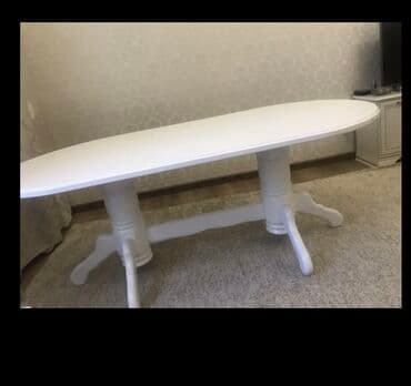 белый стол: Стол, состояние идеальное, длина 2 метра — 2