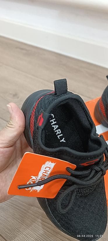 детс: Кроссовки детские CHarly Kids - Цвет: черный с красными акцентами - — 3