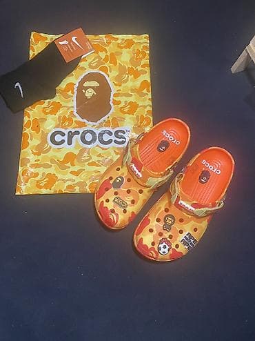 Сабо, 39, 40, Crocs, Новый, цвет - Оранжевый, Платная доставка