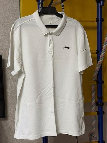 Мужская футболка, 2XL, Lining, Б/у, цвет - Белый