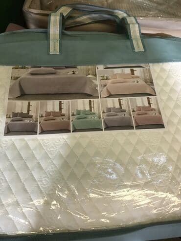 2 ярусный кравать: Стеганое покрывало на кровать (набор) Размер: Queen size - — 6