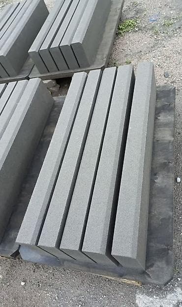 Бордюры: Тротуарный бордюр, Бетонный, Декоративный, 1000 — 1