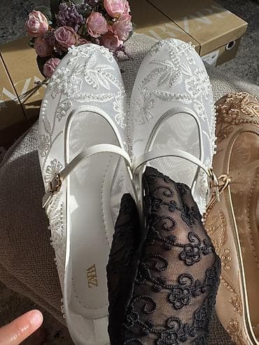 обувь для трекинга: Туфли, 35, 36, 37, Zara, Новый, цвет - Белый, Бесплатная доставка — 9