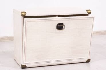 обувная полка с пуфиком: Тумба для обуви 1Д (Magellan 1D), коллекции Магеллан, Сосна Винтаж — 3