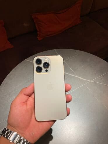 телефон роко: IPhone 13 Pro, Колдонулган, 256 ГБ, Алтын, Кулакчындар, Заряддоочу түзүлүш, Коргоочу айнек, 75 % — 1