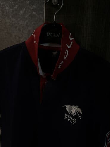 Рубашки: Polo,унисекс - Цвет: темно-баклажановый с контрастным красным — 3