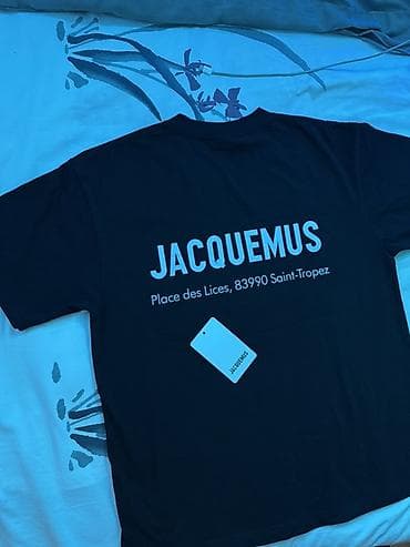 Мужская одежда: Футболка Jacquemus, черная Размеры S,M,L,XL,XXL - Классический крой с — 3