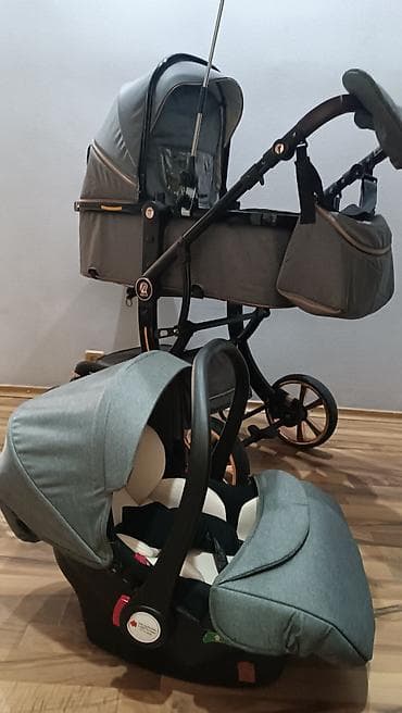 Коляска, Другой бренд, цвет - Серебристый, Б/у, Самовывоз at lalafo.kg Коляска, Другой бренд, цвет - Серебристый, Б/у, Самовывоз