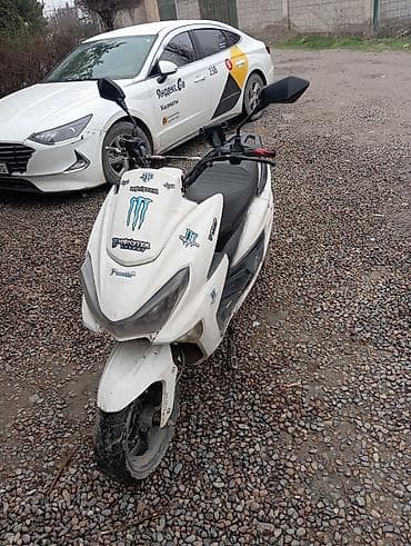 t max: Скутер (Maxi) городского класса, белый, с аэрографией/наклейками — 1