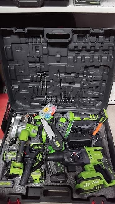 5 в одном Аккумуляторный комплект электроинструмента Новый Полный