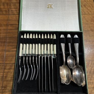 серебро ложки: Набор столовых ложек в подарочном футляре. - Комплектация: 6 столовых — 1