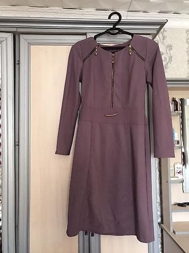 джинсы кюлоты: Повседневное платье, Осень-весна, Длинная модель, Футляр — 1