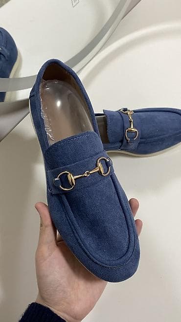 Лоферы, 43, Loro Piana, Новый, цвет - Синий, Самовывоз