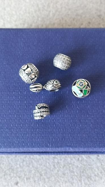 сколько стоит пандора: Серебряные шармы, Проба 925, Женские, Б/у — 4