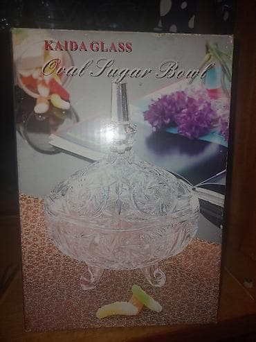 продам сахар: Сахарница KAIDA GLASS Oval Sugar Bowl новая - Материал: прозрачное — 2