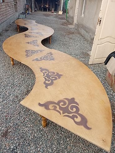 Инструменты: Национальный кыргызский стол, Раскладной, Дерево, цвет - Коричневый — 3