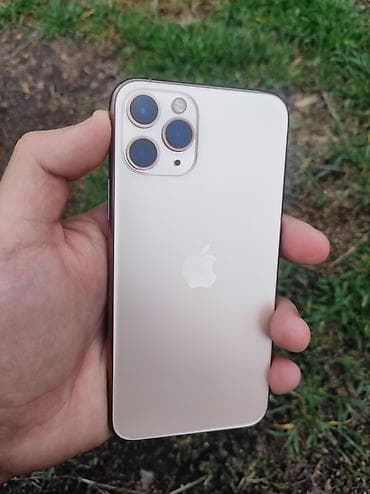 pro про: IPhone 11 Pro, Б/у, 256 ГБ, Золотой, Чехол, Кабель, 79 % — 1