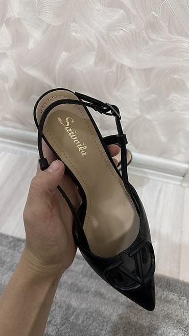 кийит: Женские туфли-лодочки с открытой пяткой Saivila - Цвет: черный — 4