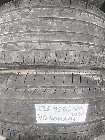 45: Шины 225 / 45 / R 18, Лето, Б/у, Пара, Легковые, Япония, Yokohama — 1