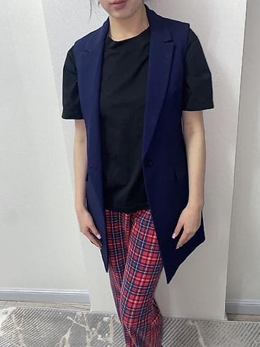 туника с длинным рукавом: Женский удлинённый жилет без рукавов
НОВЫЙ!! С этикеткой — 1