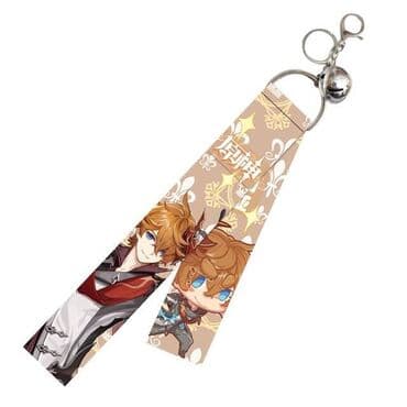 брелки аниме: Аниме брелок-ленточка с колокольчиком – Genshin Impact Стильный — 2