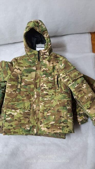 охота одежда: Зимняя куртка с капюшоном в камуфляже - Теплая, стеганая подкладка по — 3
