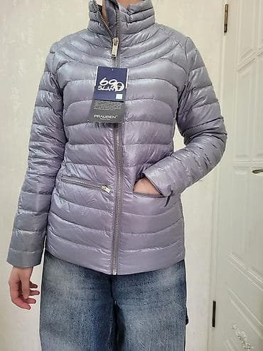 Сырт кийим: Женская стеганая куртка-пуховик 69SLAM - Цвет: светло-серый/металлик — 1