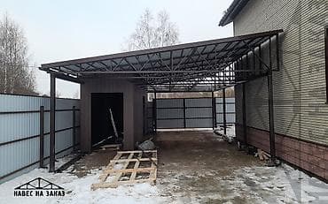 яшик для ключей: Навес, Односкатный, Металл, Профнастил, Новый, Установка — 3