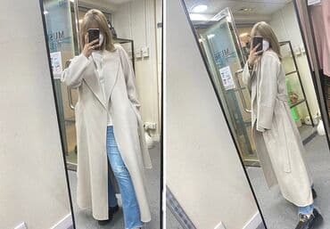 вечерние платья больших размеров бишкек: Пальто, Осень-весна, Овечья шерсть, Длинная модель, Без подкладки, S — 2