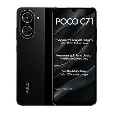 Смартфон POCO C71 - Крупнейший в сегменте дисплей с частотой at lalafo.kg Смартфон POCO C71 - Крупнейший в сегменте дисплей с частотой