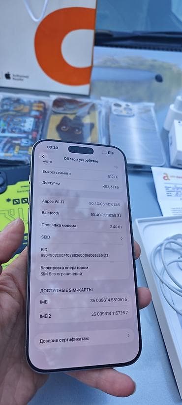 google pixel 6: IPhone 16 Pro Max, Б/у, 512 ГБ, Серебристый, Кабель, 91 % — 5