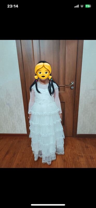 продаю связи с переездом: Детское платье, цвет - Белый, Б/у — 5