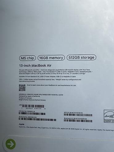 macos: Ультрабук, Новый, ОЗУ, RAM: 16 ГБ — 2