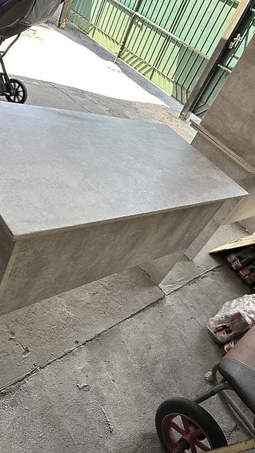 study table: Комплект офисной мебели, Б/у, Кресло, ДСП, Самовывоз, цвет - Серый — 2