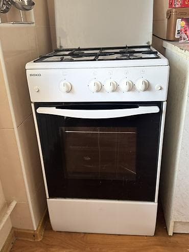 hozon neta u: Газовая плита BEKO, классическая белая - 4 газовые конфорки разного — 1