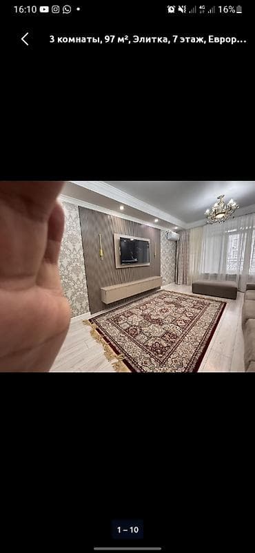 binar: 3 комнаты, 97 м², Филармония Элитка, 7 этаж, Евроремонт — 6